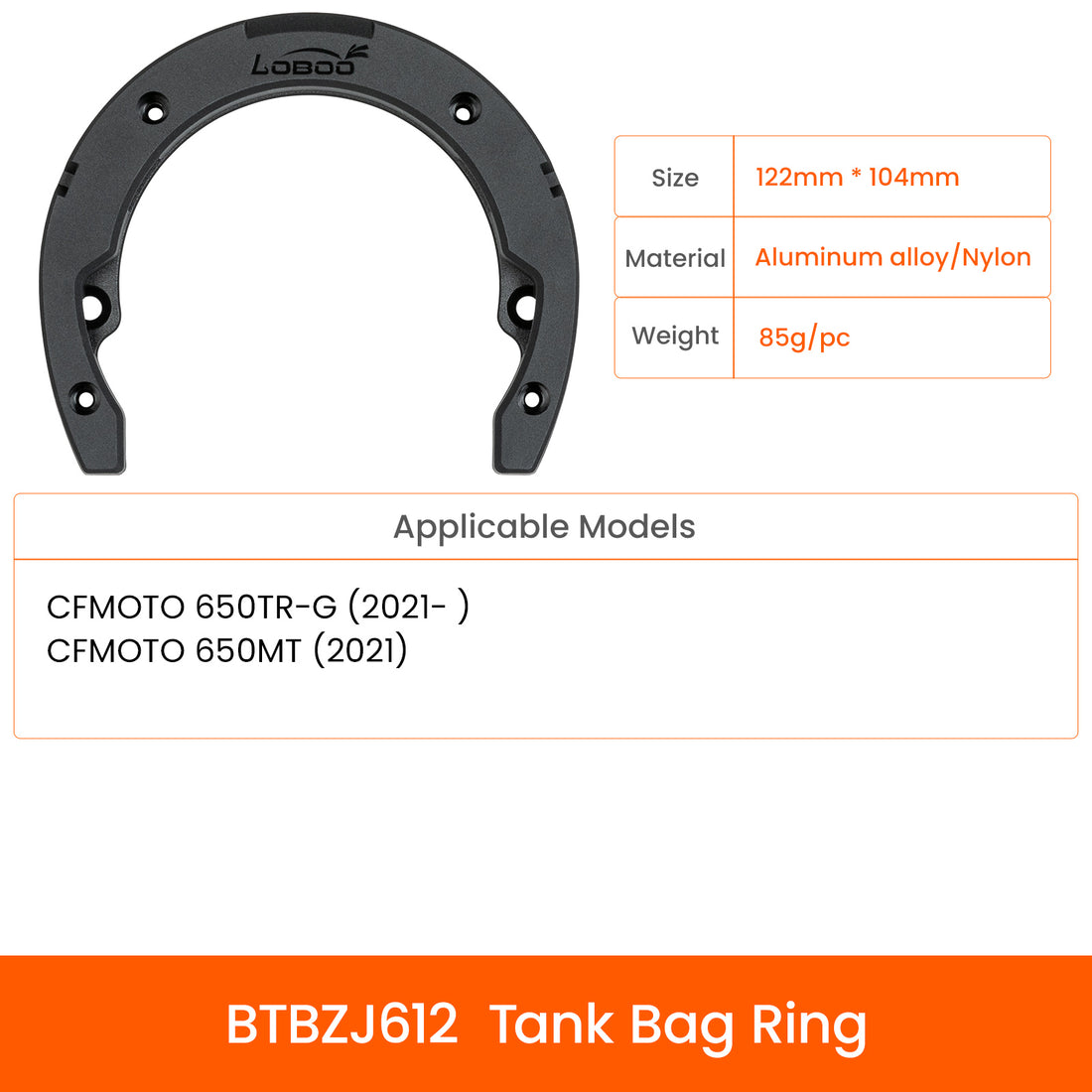 Anello serbatoio LOBOO BTBZJ612 per CFMOTO 650TR-G e 650MT