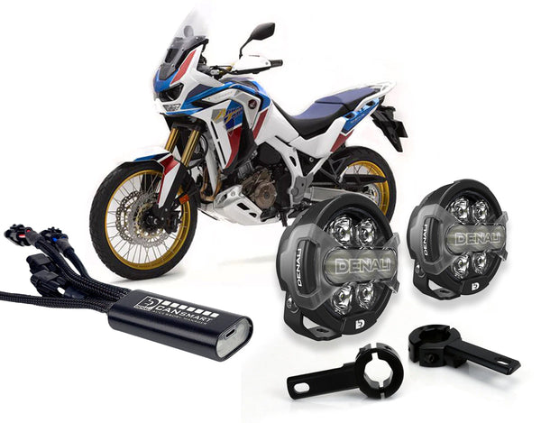 Kit faretti D7 PRO con collari e centralina per Honda Africa Twin CRF1100L