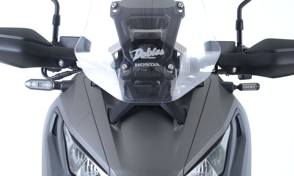 Adattatori per minifrecce anteriori per Honda X - ADV - / CB650R '19 - / CBR650R '19 - uso con minifrecce (minifrecce non incluse) - ENDURRAD