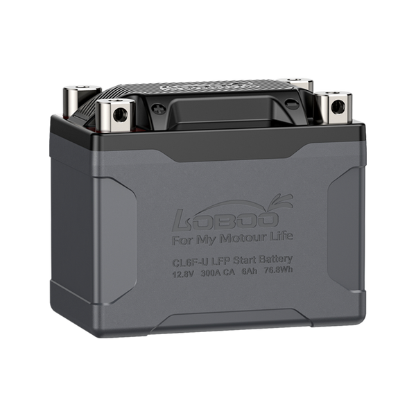 LiFePO4 12.8 V lithium motorcycle battery, 6 Ah or 12 Ah