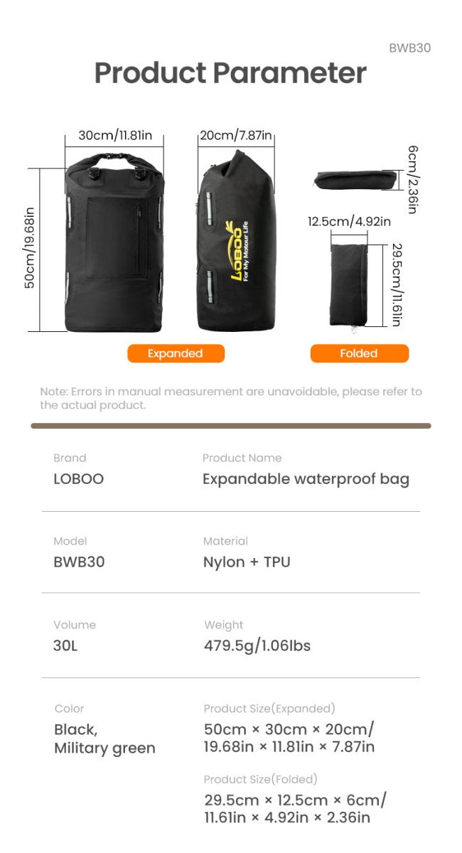 Borsa 30L pieghevole e impermeabile - Endurrad.com