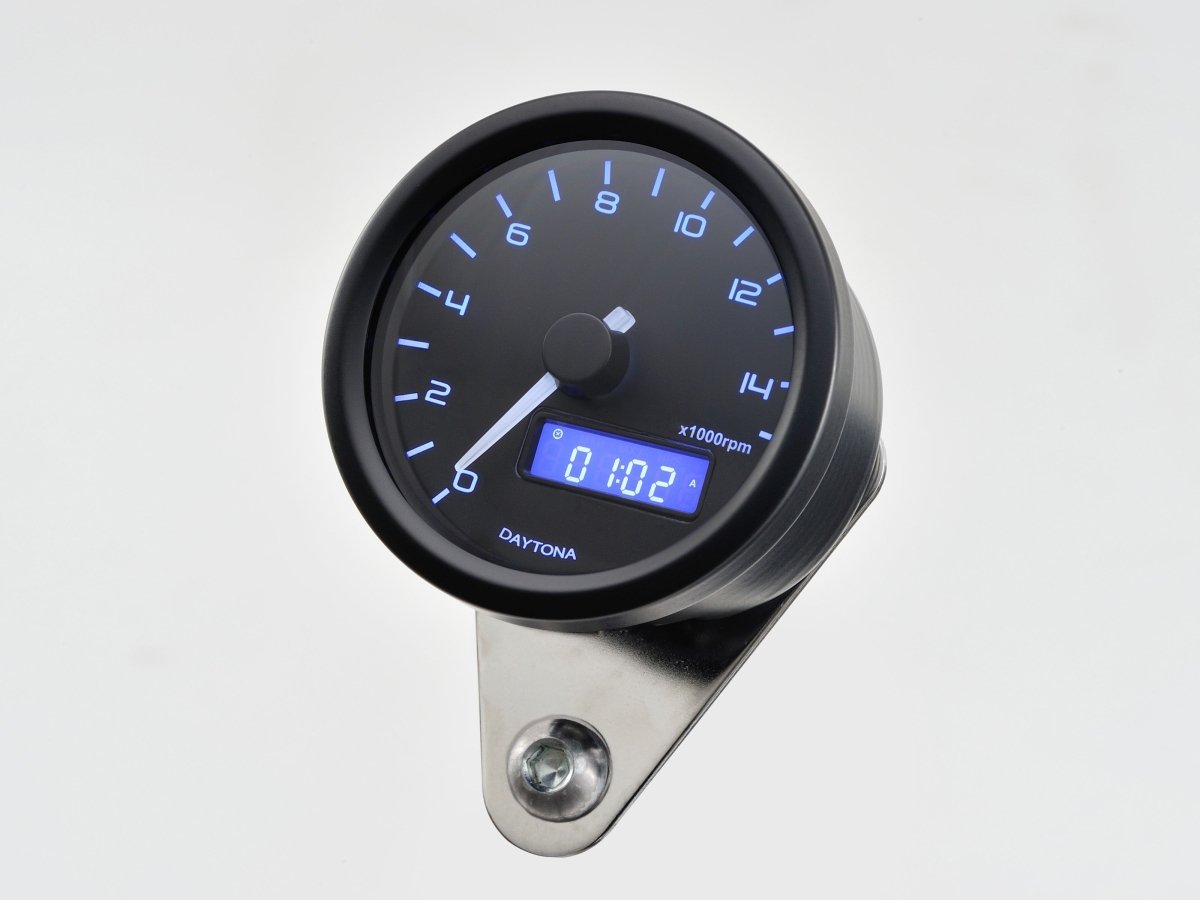 Contagiri analogico elettronico DARK VELONA diam.60 15000RPM, con staffa, nero, E - MARKED - ENDURRAD