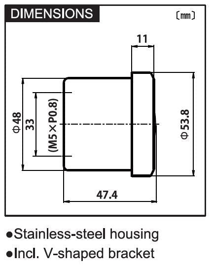 Contagiri analogico elettronico VELONA diam.48 15000RPM con staffa, E - MARK - ENDURRAD