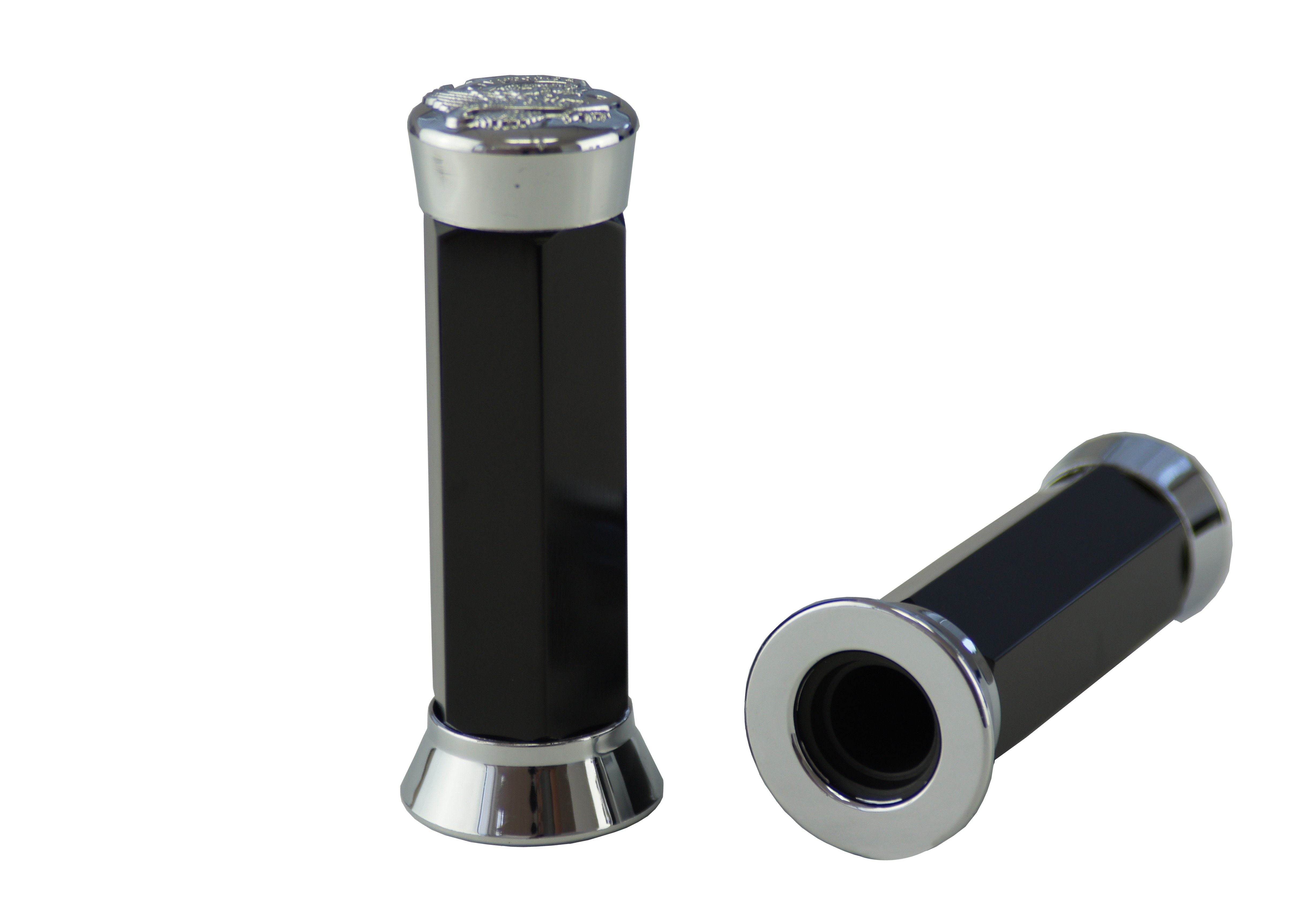 COPPIA MANOPOLE ALLUMINIO EAGLE FASHION L.135mm - NERO