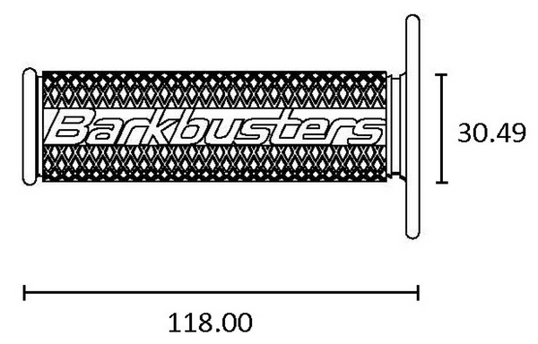 Barkbusters GRP-1 soft-compound grips, pair