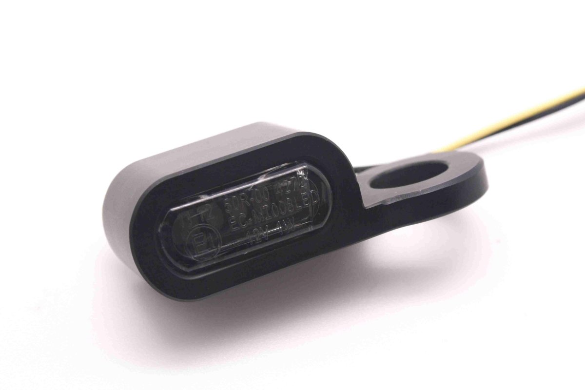 Coppia mini frecce a LED in alluminio omologate - montaggio a specchietto M10 - ENDURRAD