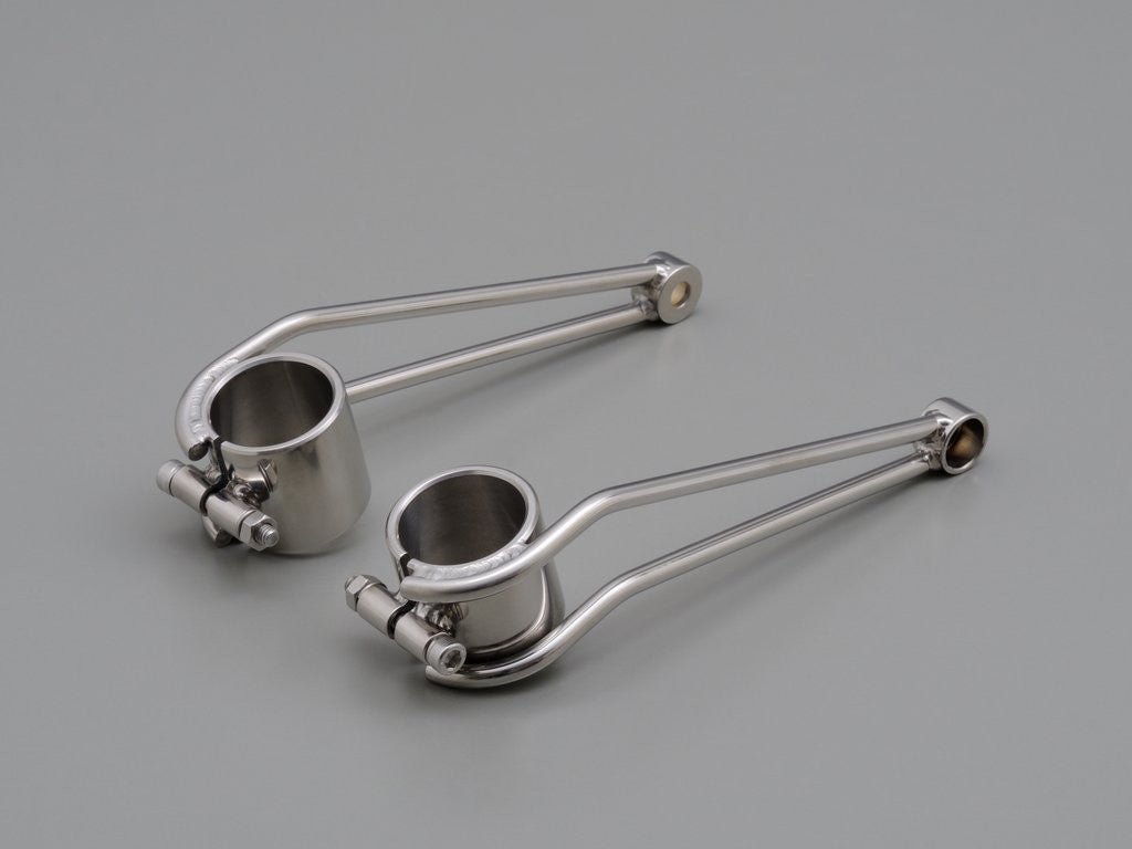 Cp.staffe supporto fanale anteriore "VINTAGE" diam. 35mm, inox lucido - ENDURRAD