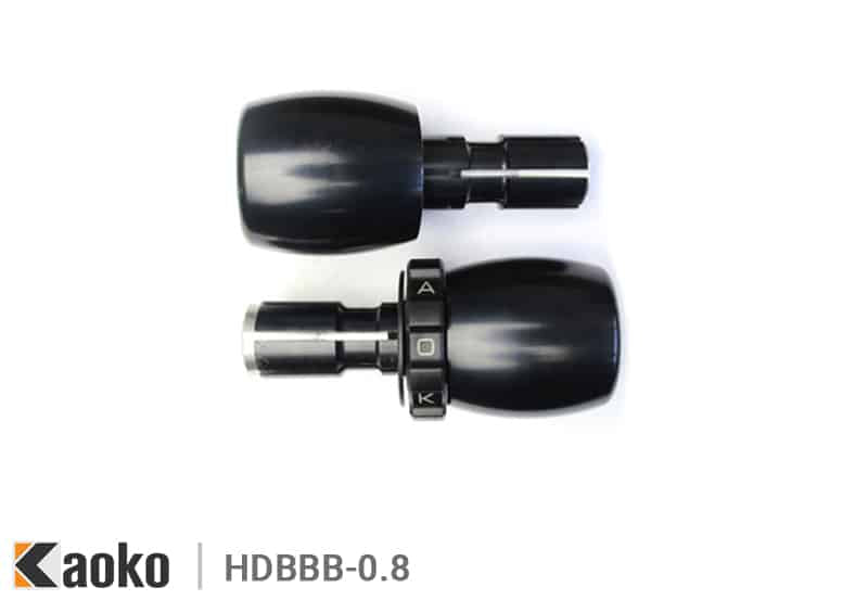 Kit cruise control Kaoko HDBBB-0.8 per Harley-Davidson, Big Barrel nero, manubrio aftermarket 21 mm
