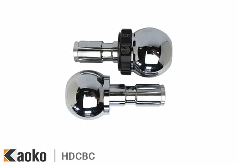 Kit cruise control Kaoko HDCBC per Harley-Davidson, Cannon Ball cromato, manubrio originale