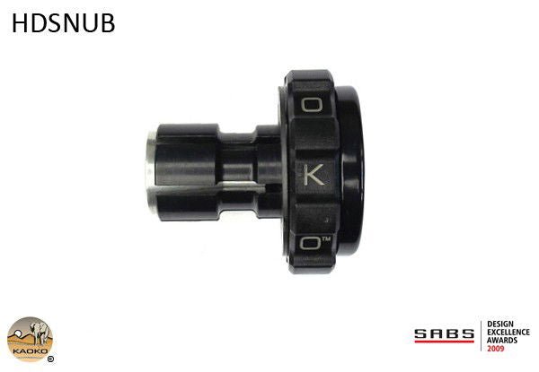 Cruise control meccanico moto HD con manubrio OEM 1" (25,4mm) solo lato dx "Snubbie" nero - ENDURRAD