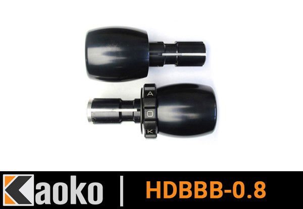 Cruise control moto HD con manubrio "Chubbie" (21mm ID) terminale nero - ENDURRAD