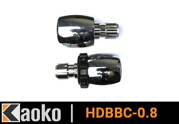 Cruise control moto Kaoko HD con manubrio "Chubbie" (21mm ID) terminale cromato - ENDURRAD