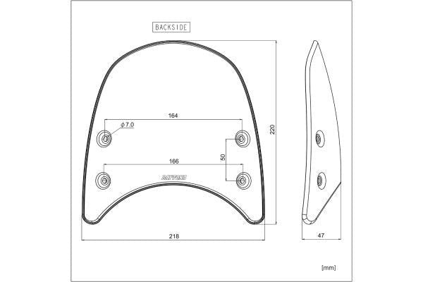 Daytona Cupolino Meter Visor in Alluminio Nero - Design Elegante e Protezione per la Moto - ENDURRAD