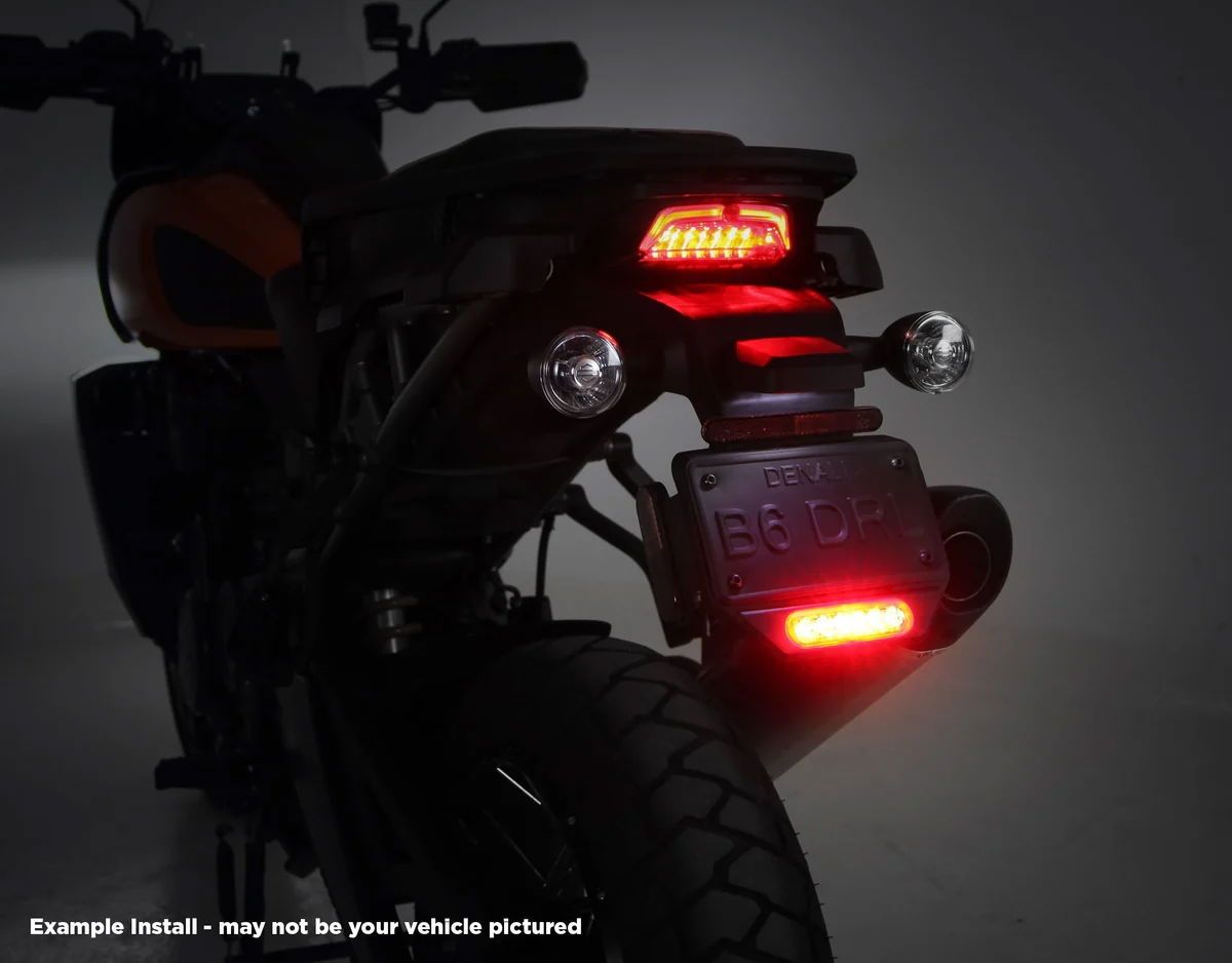 Denali KIT LUCI FRENO POSTERIORI 2 X B6 montaggio su TARGA PLUG-and-PLAY per Ducati DesertX