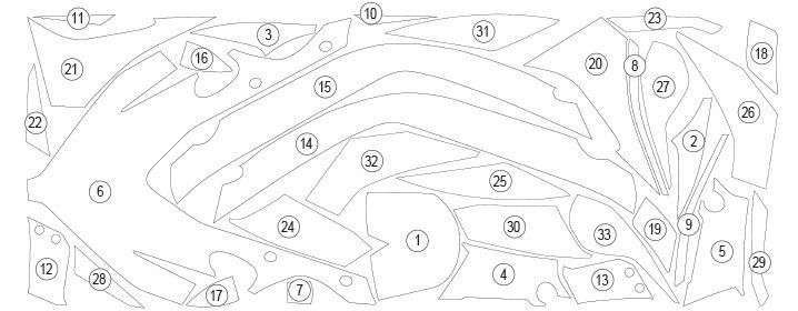 Eazi-Grip Pellicola Protettiva Carene per Honda CBR650R 2021–2023