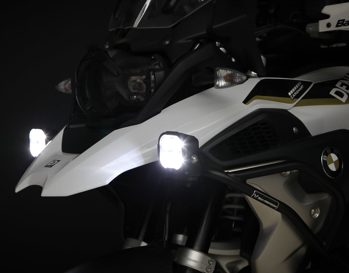 Faretto LED DENALI DL4, dettaglio del corpo e dei quattro LED