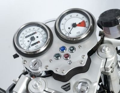 fascia strumentazione, Triumph Thruxton '08 - '14 (no Bonneville) - con barra a clip - ENDURRAD