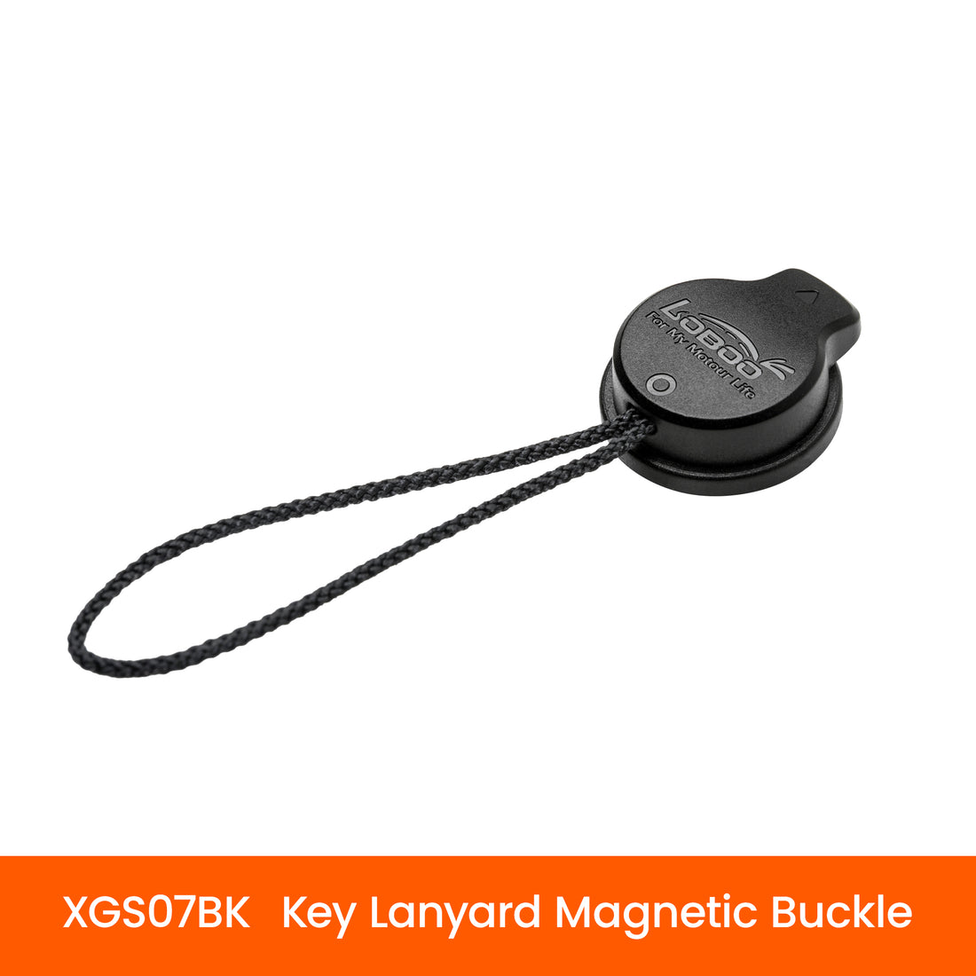 Fibbia magnetica LOBOO XGS07BK con anello in cordino e codice prodotto