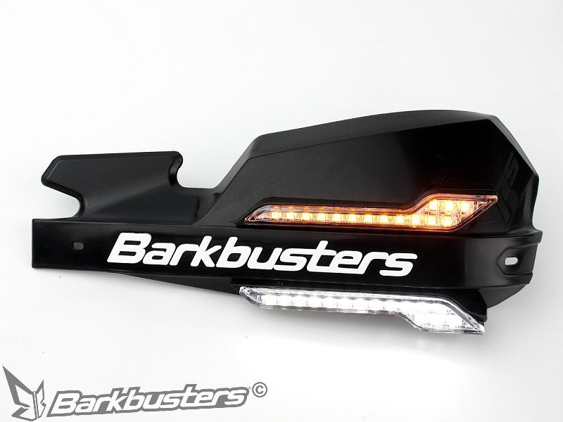 Freccia a LED ambra Barkbusters LED-001 su plastica VPS, abbinata alla luce bianca LED-002