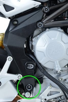 Inserto Protezione Telaio Dx Inferiore A Telaio Mv Agusta F3 675 800 Rivale 800 Dragster 800 10672 Rg FI0075BK - Endurrad