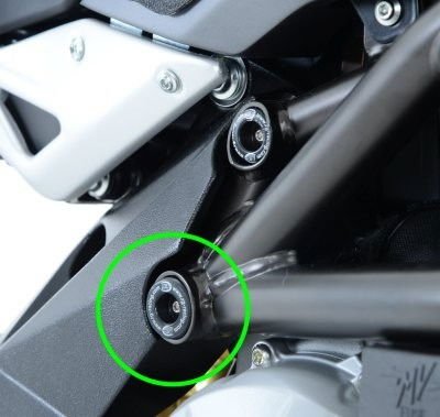 Inserto prot.telaio, DX (inferiore, traliccio telaio) MV Agusta F 3 675/800, Rivale 800, Dragster 800 - posteriore telaio DX O SX - ENDURRAD