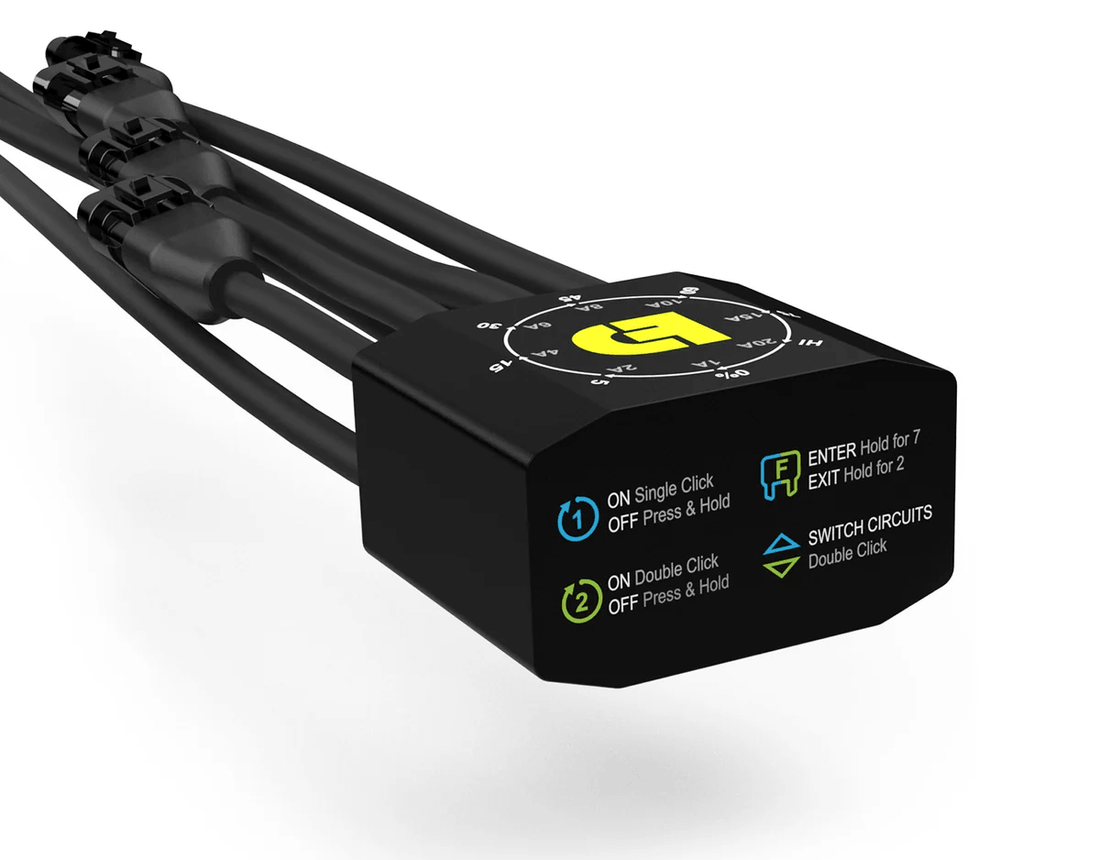 Controller DialDim DENALI per Yamaha Ténéré 700, vista della ghiera di comando