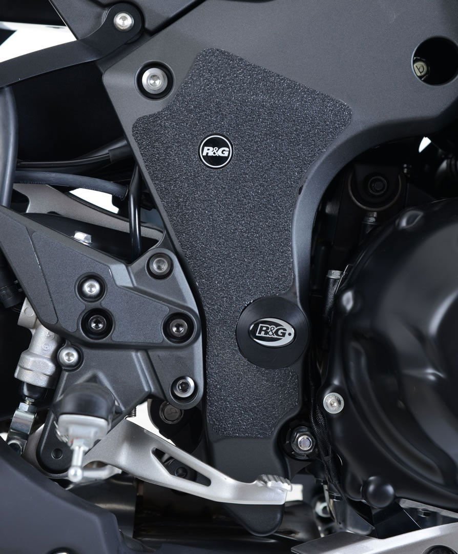 Kit 2PZ Adesivi Anti Scivolo Paratacco Kawasaki Z1000SX 17 Nero Solo Telaio R G 18046 Rg EZBG408BL - ENDURRAD