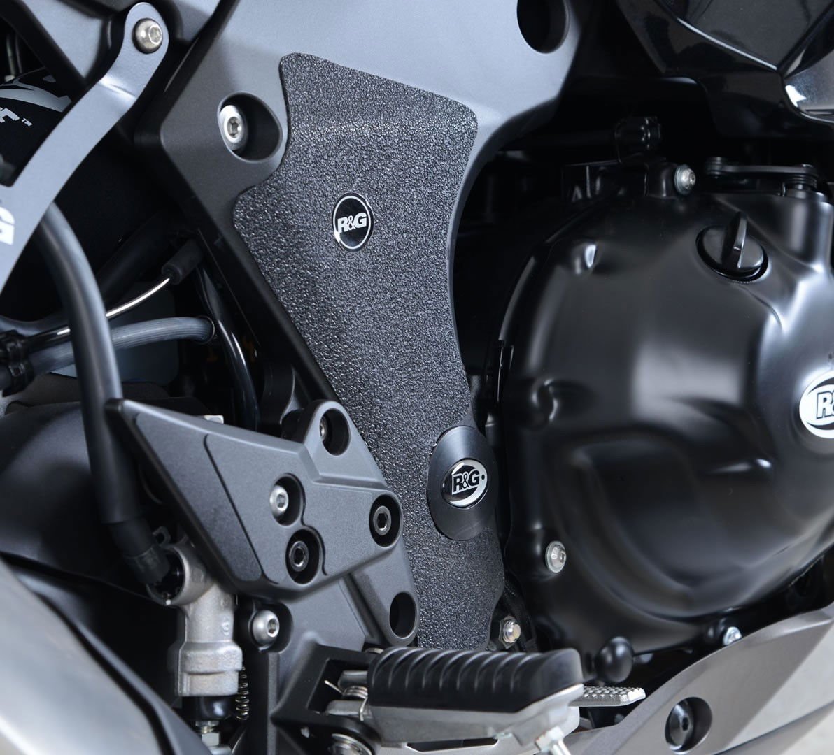 Kit 2PZ Adesivi Anti Scivolo Paratacco Kawasaki Z1000SX 17 Nero Solo Telaio R G 18046 Rg EZBG408BL - ENDURRAD