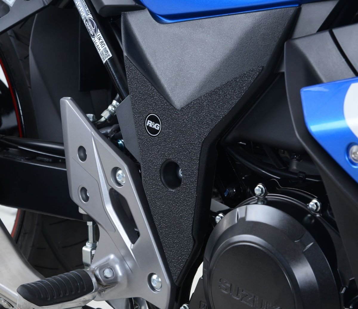 Kit 2PZ Adesivi Anti Scivolo Paratacco Suzuki GSX250R 17 Nero R G 54697 Rg EZBG710BL - ENDURRAD