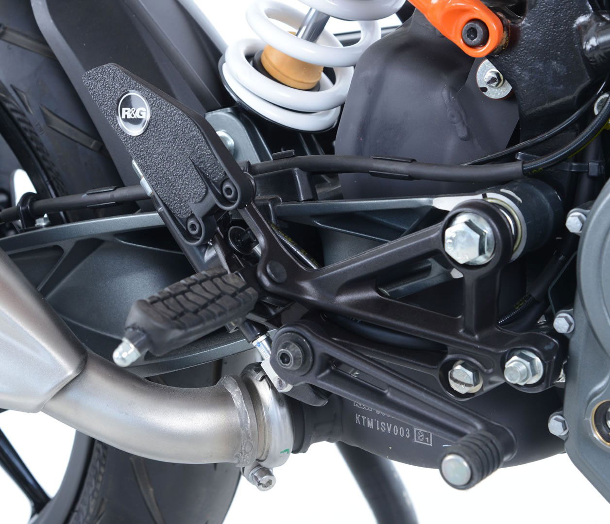 Kit 2PZ Adesivi Anti Scivolo Paratacco Ktm 125 Duke 17 Nero R G 18304 - Endurrad