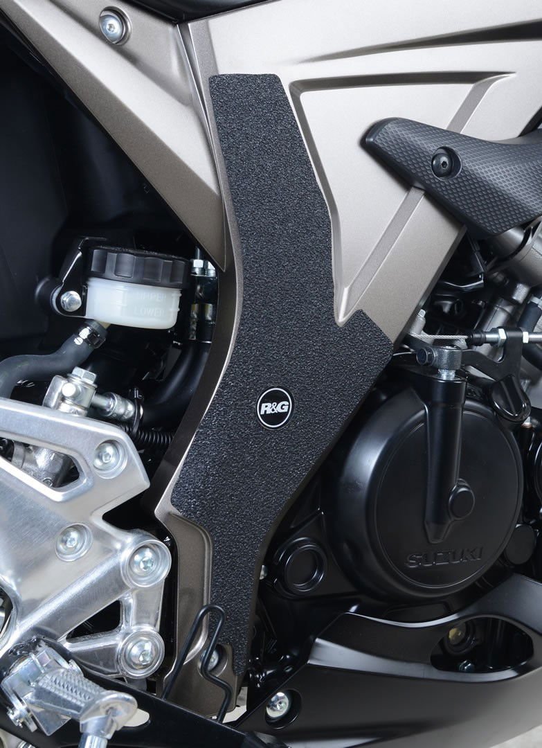 kit 2pz.adesivi anti - scivolo paratacco Suzuki GSX - R 125 / GSX - S 125 - nero EZBG711BL R&G - ENDURRAD