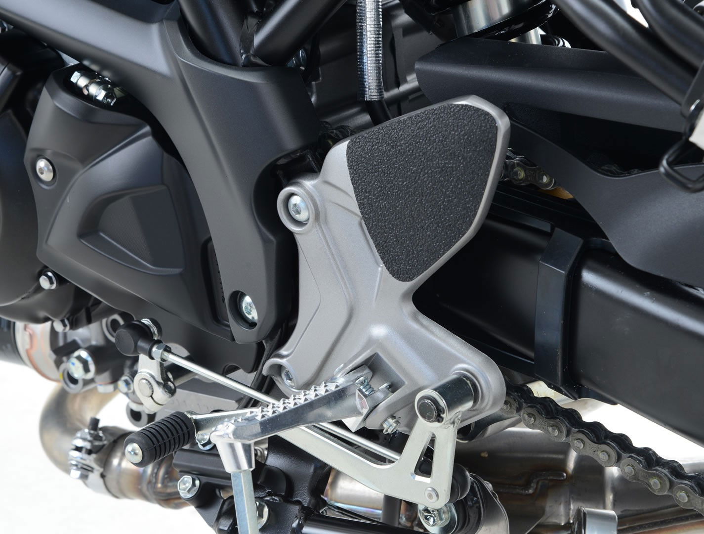 Kit 2PZ Adesivi Anti Scivolo Paratacco Suzuki SV650 16 SV650X 18 Nero 16766 Rg EZBG707BL - Endurrad