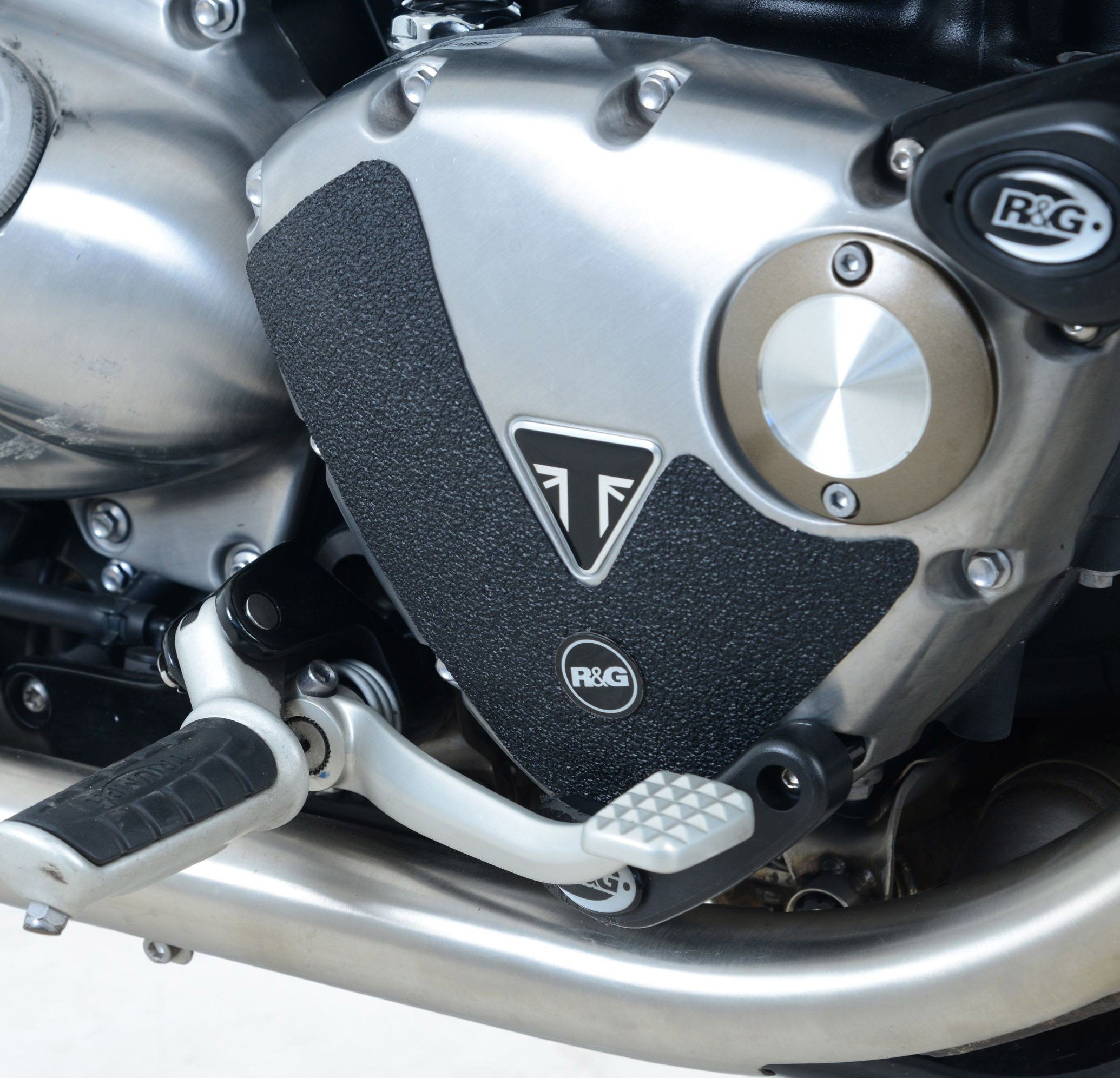 Kit 2PZ Adesivi Anti Scivolo Paratacco Triumph Bonneville Bobber 17 Street Cup 17 R G 54698 Rg EZBG806BL - Endurrad