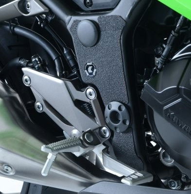 Kit 3pz.adesivi anti-scivolo paratacco Kawasaki Ninja 250 '13-'17/ Ninja 300 /Z250 '13-'18 nero (solo telaio)