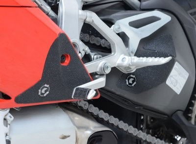 Kit 2PZ Adesivi Anti Scivolo Paratacco Ducati 1199 1299 Panigale Nero 12245 Rg EZBG203BL - Endurrad