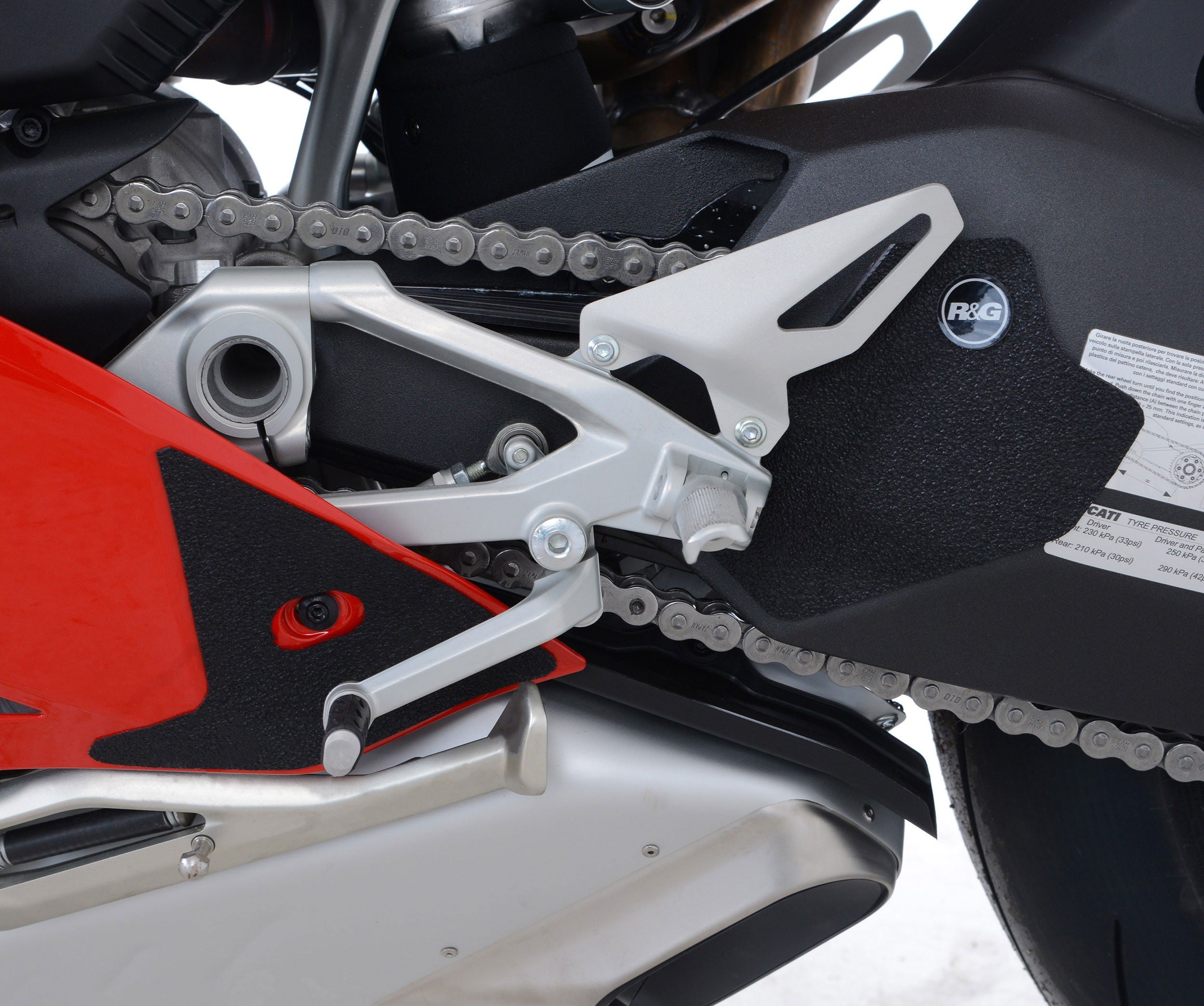 Kit 3PZ Adesivi Anti Scivolo Paratacco Ducati Panigale V4 S 18 V4R 19 Nero 55050 - Endurrad