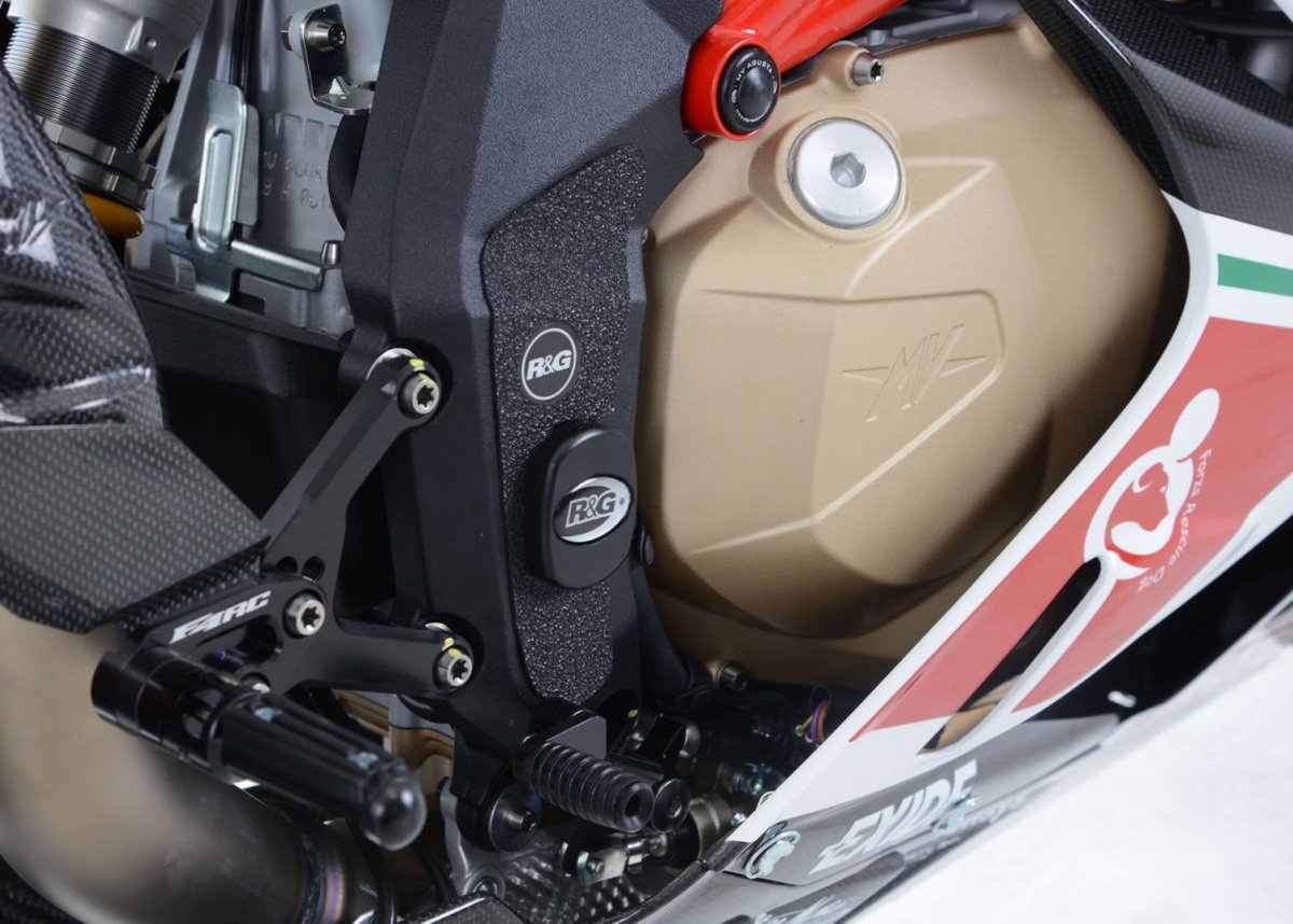 Kit 3pz.adesivi anti - scivolo paratacco MV Agusta F 4 1000R '10 - F4RR - F4RC - nero - ENDURRAD