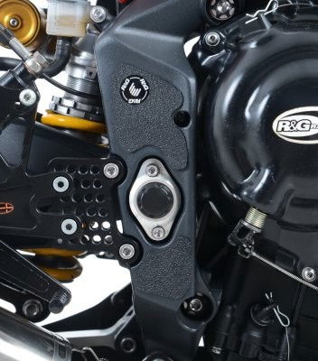 kit 5pz.adesivi anti-scivolo paratacco Triumph 675 Daytona '13- nero (telaio sup/inf e forcellone SX)