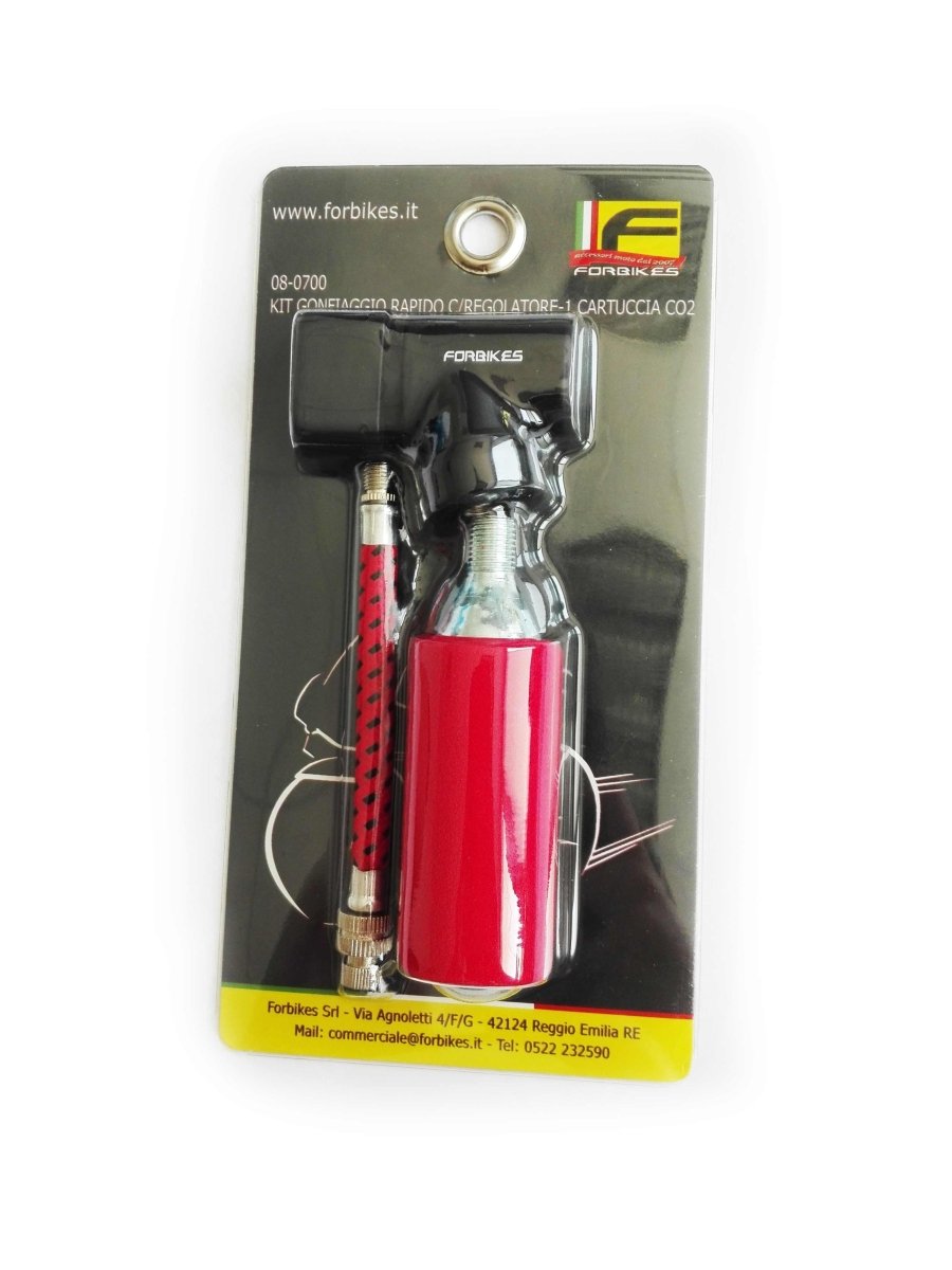 Kit gonfiaggio rapido c/regolatore - 1 cartuccia CO2 - ENDURRAD