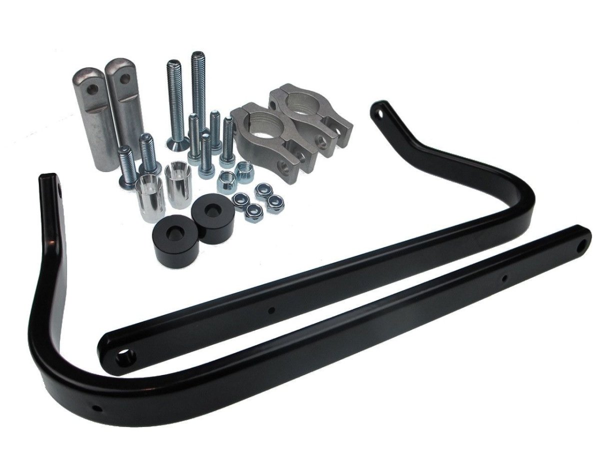 Kit montaggio paramani - due punti di fissaggio: KTM 1290 SUPER DUKE R ('14 - ) - verniciato NERO - ENDURRAD