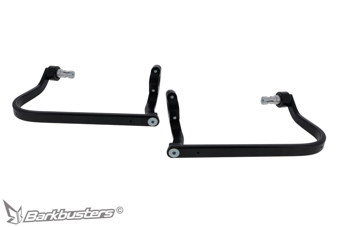 Kit di montaggio paramani Barkbusters BHG-055 nero, struttura in alluminio verniciato a due punti di fissaggio