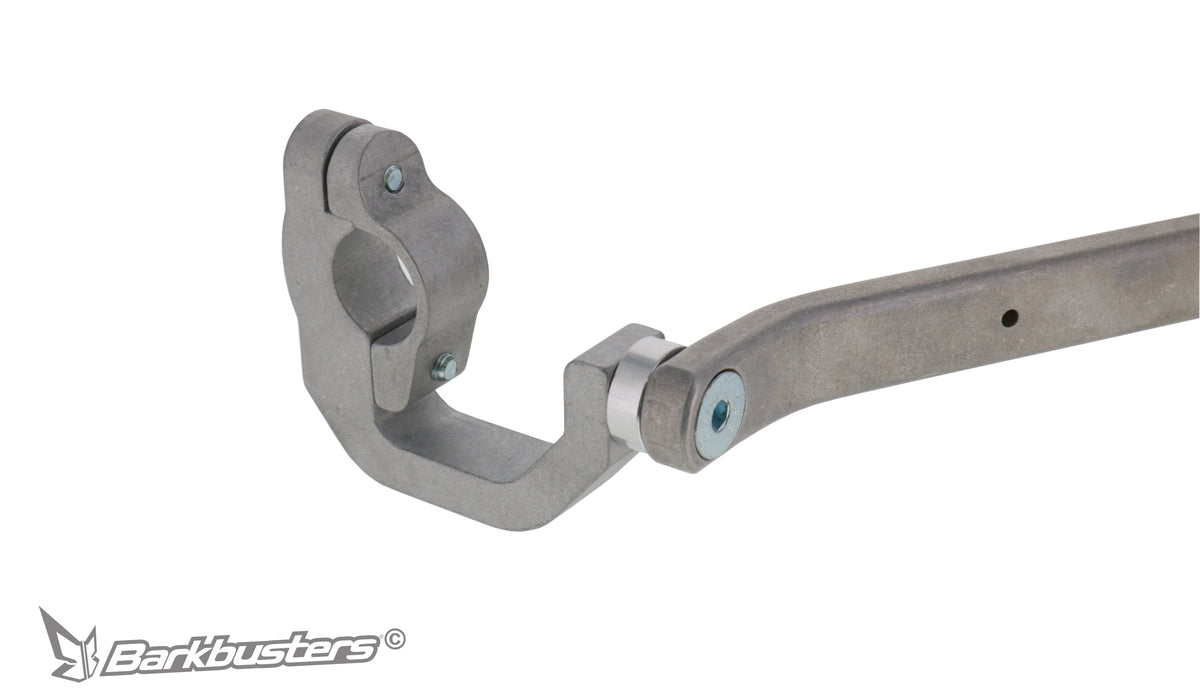 Kit montaggio paramani Barkbusters BHG-111, dettaglio del morsetto a telaio