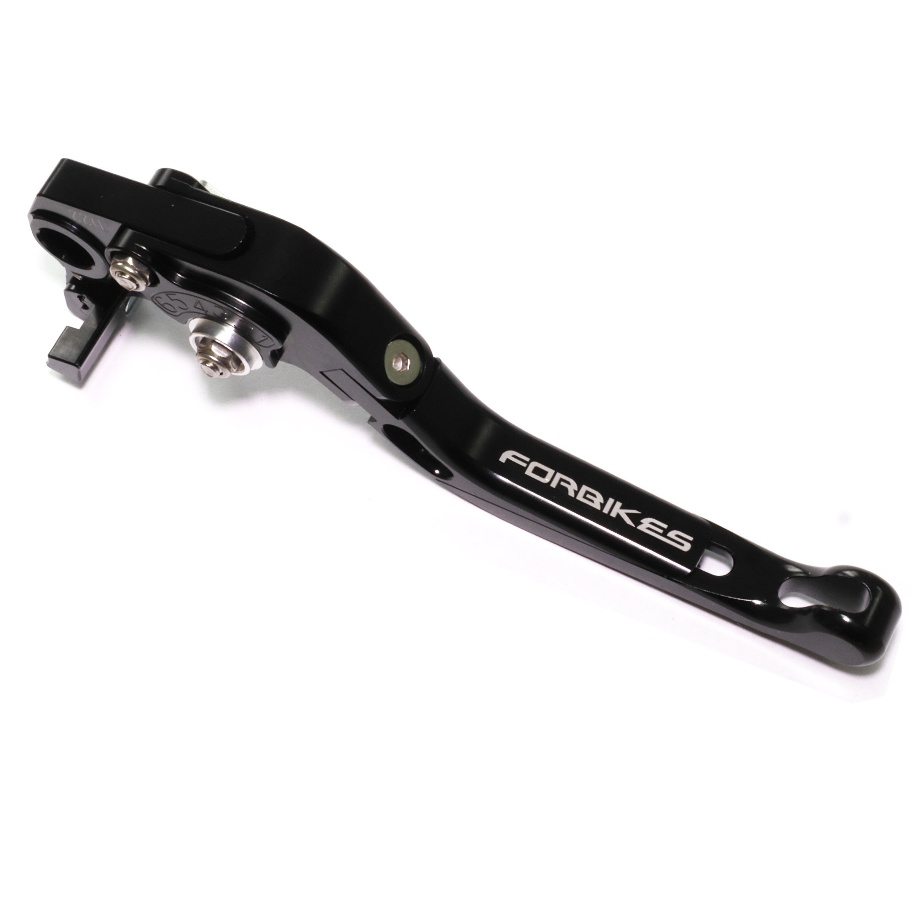 Leva frizione moto "Syncro" regolabile e reclinabile di colore nero modello per Aprilia, Benelli, Bimota, Ducati, MV Agusta