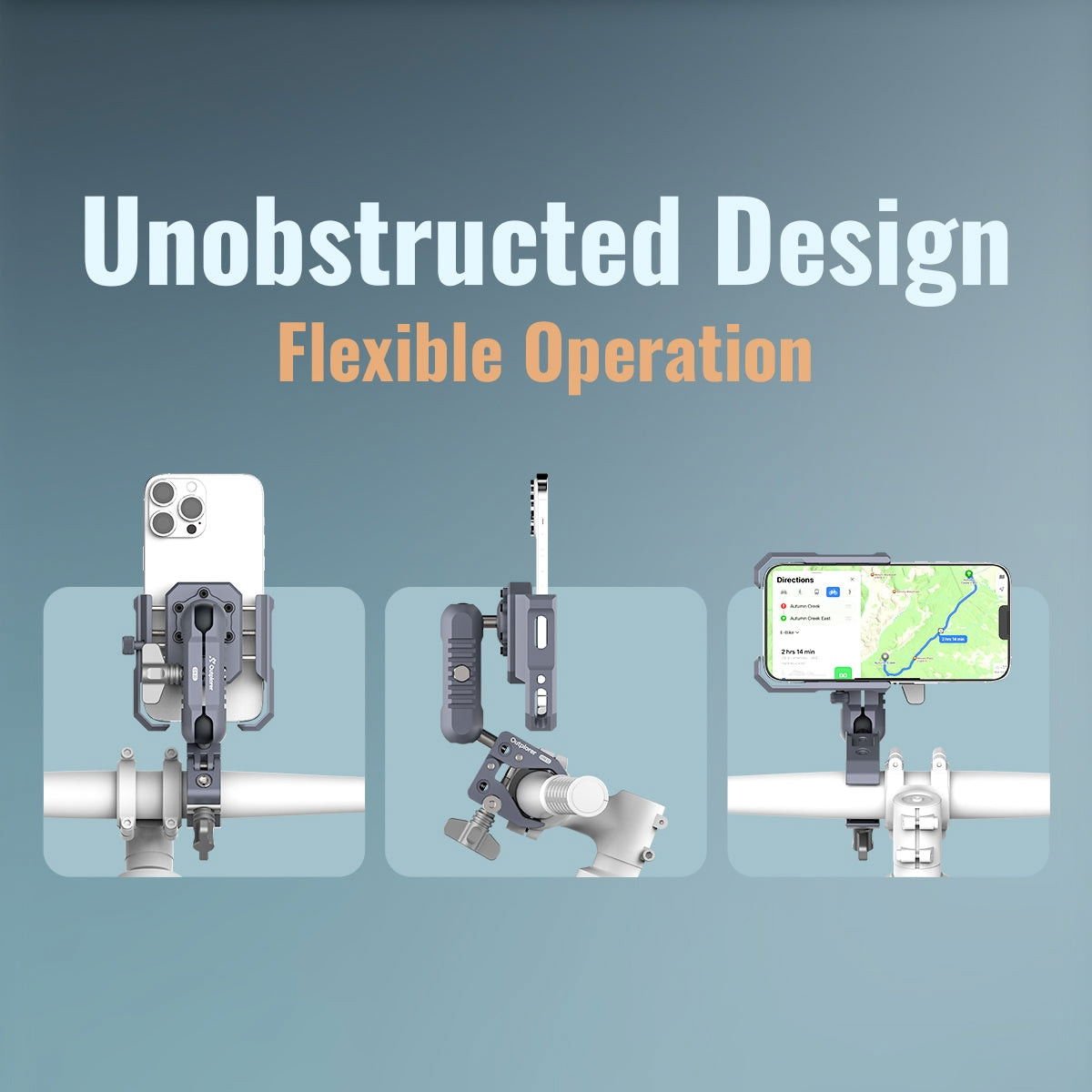 Outplorer Handlebar Mount Kit P100 - A – Supporto smartphone per manubrio con sospensione aria anti - vibrazioni - ENDURRAD