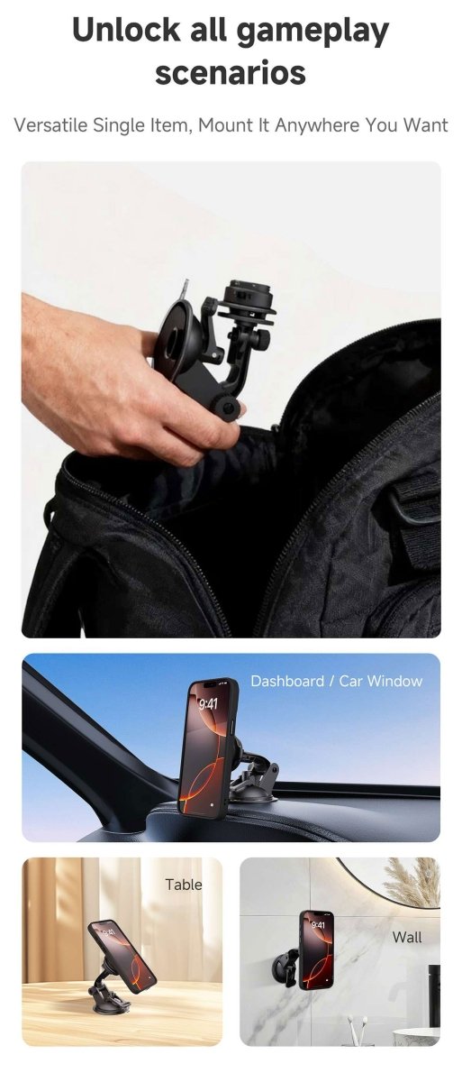 Outplorer QC01 – Supporto per auto 3 - Axis a ventosa sottovuoto - ENDURRAD