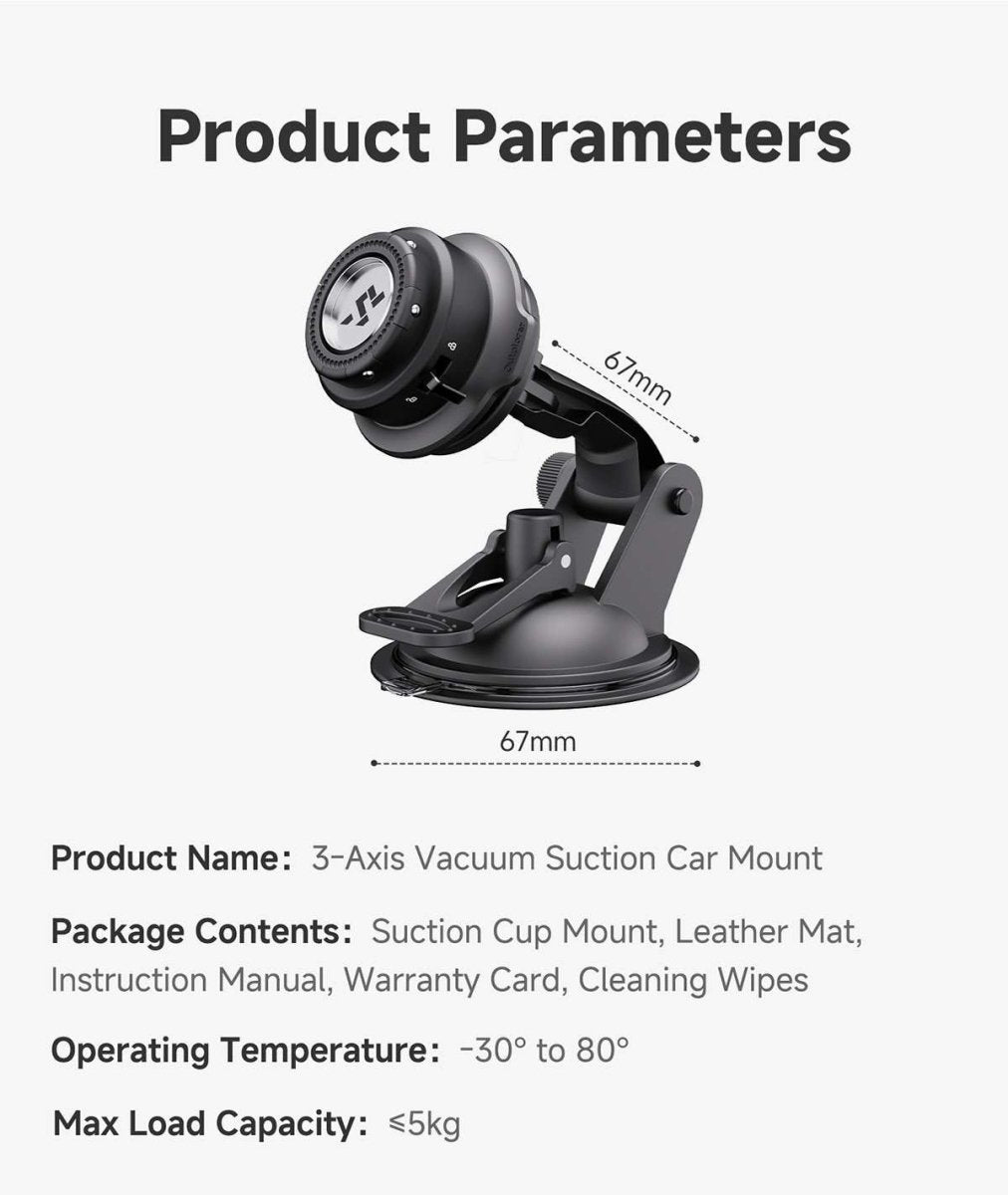 Outplorer QC01 – Supporto per auto 3 - Axis a ventosa sottovuoto - ENDURRAD