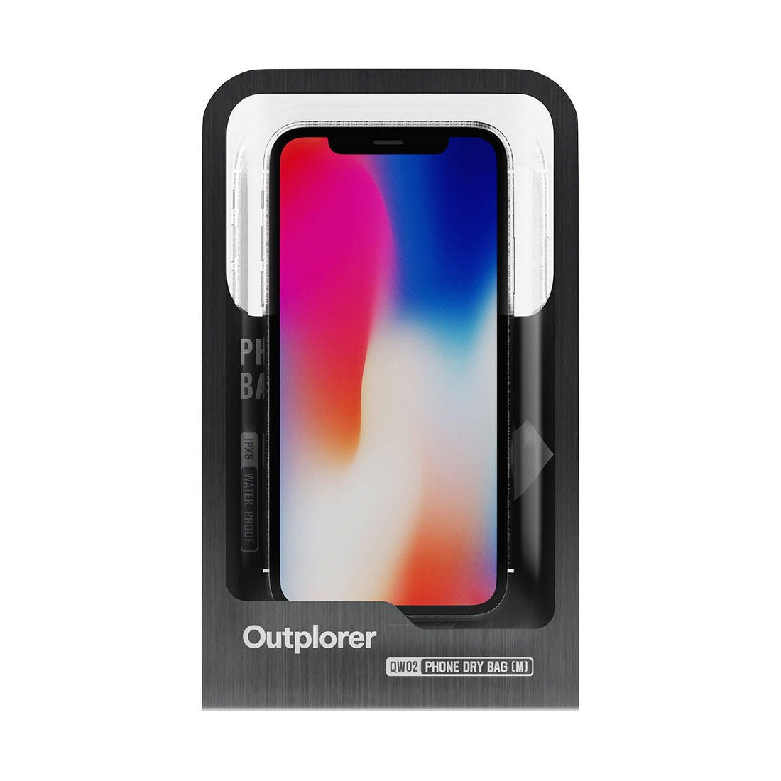 Custodia impermeabile Outplorer QW02 con smartphone inserito