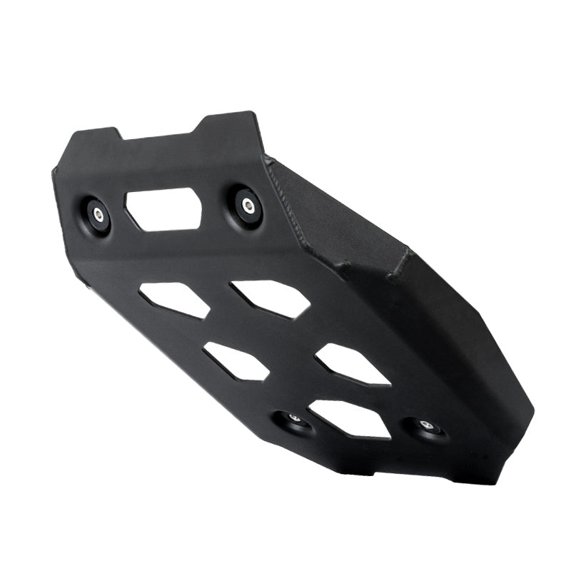 Paracoppa LOBOO in alluminio nero, vista laterale con il bordo rialzato