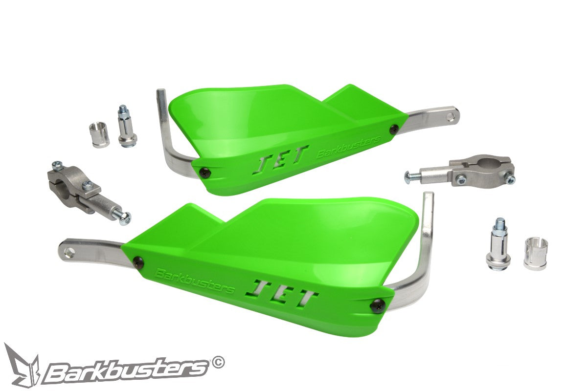 Paramano completo Barkbusters JET-001 verde, struttura in alluminio e plastiche JET