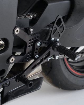 Pedane Arretrate Moto Kawasaki ZX6 R 05 Versione Racing No Abs 10457 Rg RSET18BK - ENDURRAD